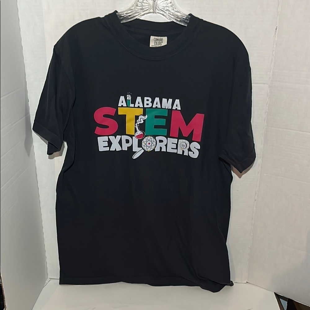 Gildan Black Short Sleeve Tee with Colorful Print